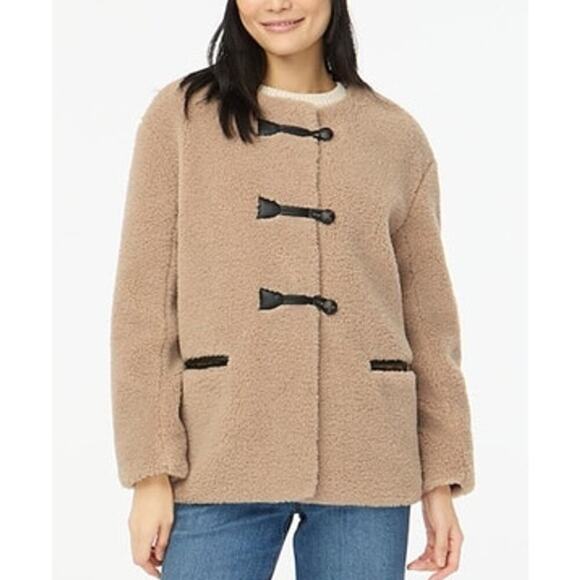 J. Crew Factory Sherpa Toggle Coat  NWT XS - Picture 1 of 12